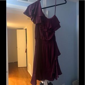 White House Black Market Purple One-Shoulder Dress